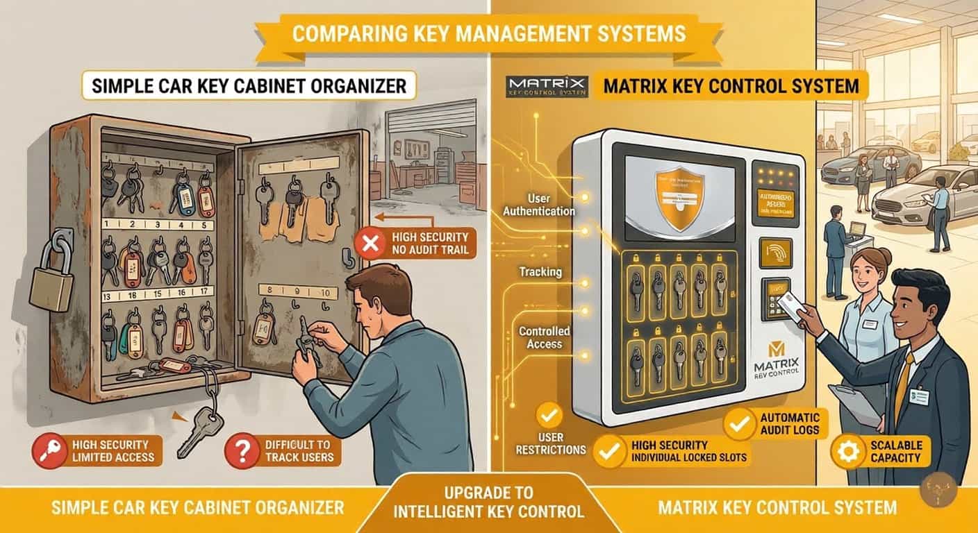 Car Key Cabinet Organizer vs Electronic Key Management System